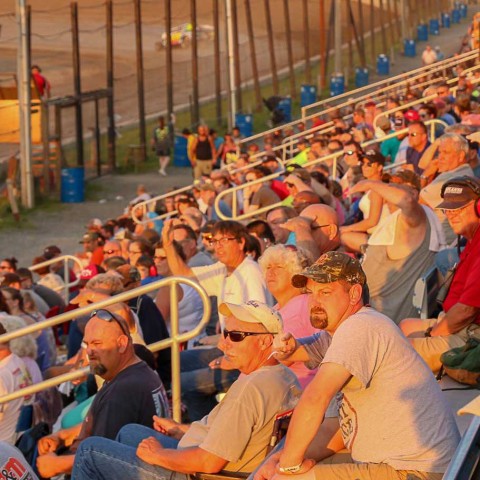 A crowd at the Lebanon Valley Speedway