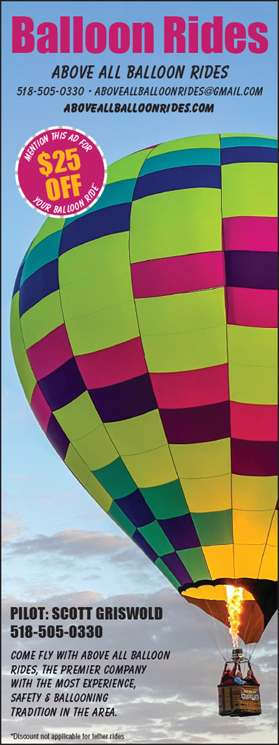 Above All Balloon Rides. Pilot Scott Griswold. Come fly with Above All Balloon Rides, the premier company with the most experience, safety and ballooning tradition in the area