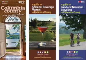 Covers of three Columbia County NY 2025 Visitor Guides